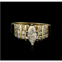 14KT Yellow Gold 0.91ctw Diamond Ring