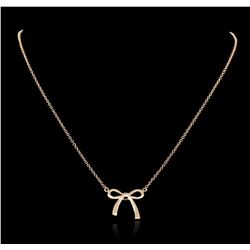 14KT Rose Gold Bow Necklace