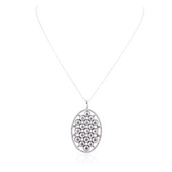 14KT White Gold 1.47ctw Diamond Pendant With Chain