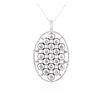 Image 2 : 14KT White Gold 1.47ctw Diamond Pendant With Chain