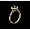 Image 3 : 14KT Yellow Gold 1.36ct Garnet and Diamond Ring