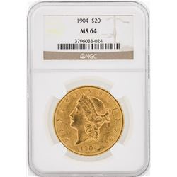 1904 NGC MS64 $20 Liberty Head Double Eagle Coin