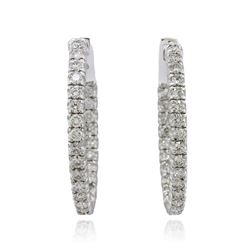 14KT White Gold 3.08ctw Diamond Earrings