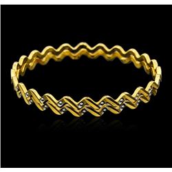 22KT Two-Tone Gold Fancy Bangle Bracelets