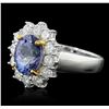 Image 2 : 14KT Two-Tone Gold 3.24ct Tanzanite and Diamond Ring