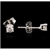 Image 2 : 14KT White Gold 0.20ctw Diamond Stud Earrings