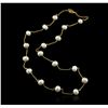 Image 3 : 14KT Yellow Gold 4.28ctw Pearl Necklace