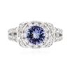 Image 1 : 14KT White Gold 1.04ct Tanzanite and Diamond Ring