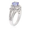 Image 3 : 14KT White Gold 1.04ct Tanzanite and Diamond Ring