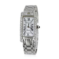 Geneve 14KT White Gold 1.07ctw Diamond Ladies Watch