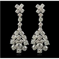 14KT White Gold 2.87ct Diamond Earrings