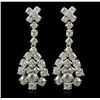 Image 1 : 14KT White Gold 2.87ct Diamond Earrings