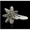 Image 2 : 14KT White Gold .42ct Diamond Starfish Ring