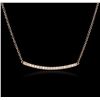 Image 2 : 14KT Rose Gold 0.84ctw Diamond Necklace