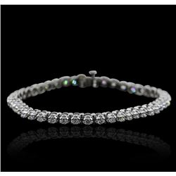 14KT White Gold 3.61ctw Diamond Tennis  Bracelet