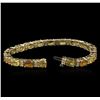 Image 3 : 14KT Yellow Gold 19.40ctw Sapphire and Diamond Bracelet