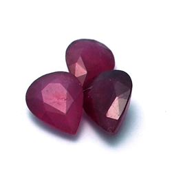 19.12ctw Pear Mixed Ruby Parcel