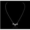 Image 2 : 14KT White Gold 0.60ctw Diamond Pendant With Chain