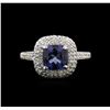 Image 1 : 14KT White Gold 2.80ct Tanzanite and Diamond Ring
