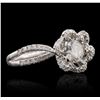 Image 2 : 14KT White Gold 1.16ctw Diamond Ring