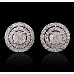 14KT White Gold 2.58ctw Diamond Earrings