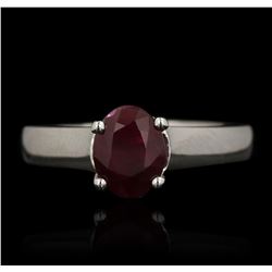 14KT White Gold 1.61ct Ruby and Diamond Ring