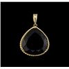 Image 1 : 14KT Yellow Gold 20.60ct Smokey Topaz Pendant