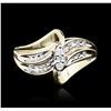 Image 1 : 10KT Yellow Gold 0.10ctw Diamond Ring