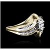 Image 2 : 10KT Yellow Gold 0.10ctw Diamond Ring