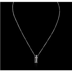 14KT White Gold 0.25ctw Diamond Pendant With Chain