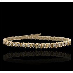 14KT Yellow Gold 3.56ctw Diamond Bracelet