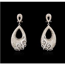 14KT Black Gold 3.82ctw Diamond Earrings