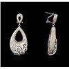 Image 2 : 14KT Black Gold 3.82ctw Diamond Earrings
