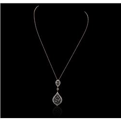 14KT Rose Gold 0.76ctw Diamond Pendant With Chain