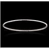 Image 1 : 14KT White Gold 0.74ctw Diamond Bangle Bracelet