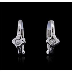 14KT White Gold 0.03ctw Diamond Earrings