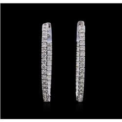 14KT White Gold 1.76ctw Diamond Earrings