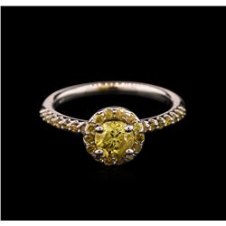 0.92ctw Yellow Diamond Ring - 14KT White Gold