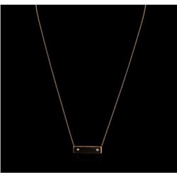 14KT Rose Gold 0.02ctw Diamond Pendant With Chain