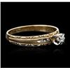 Image 2 : 10KT Two-Tone Gold 0.03ctw Diamond Ring