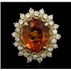 Image 1 : 14KT Yellow Gold 5.03ct Citrine and Diamond Ring