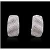Image 1 : 18KT White Gold 1.09ctw Diamond Earrings