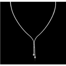 14KT White Gold 1.03ctw Diamond Necklace