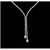 Image 2 : 14KT White Gold 1.03ctw Diamond Necklace