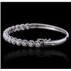 Image 2 : 14KT White Gold 2.30ctw Diamond Bangle Bracelet