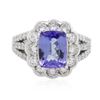 14KT White Gold 2.38ct Tanzanite and Diamond Ring