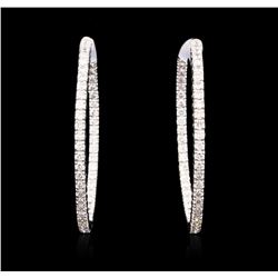 14KT White Gold 2.92ctw Diamond Earrings