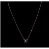 Image 1 : 14KT Rose Gold 0.03ct Diamond Butterfly Necklace