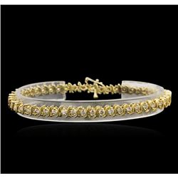 14KT Yellow Gold 4.19ctw Diamond Tennis Bracelet