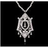 Image 2 : 14KT White Gold 2.13ctw Diamond Necklace